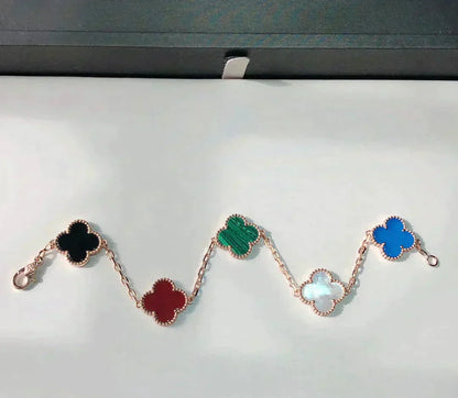 [Clover Jewelry]CLOVER 5 MOTIFS MULTICOLOR BRACELET