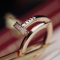 [Clover Jewelry]JUSTE RING 2.65MM PINK GOLD DIAMOND