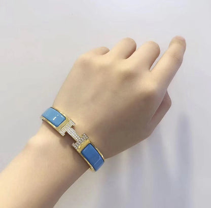 [Clover Jewelry]H CLOUD BLUE BRACELET GOLD DIAMOND