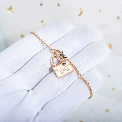 [Clover Jewelry]AMULETTE PEDANT ROSE GOLD NECKLACE