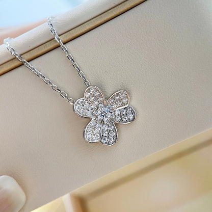 [CLOVER JEWELRY]CLOVER DIAMOND NECKLACE SILVER