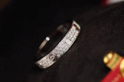 [Clover Jewelry]LOVE RING 3.6MM DIAMOND PAVED