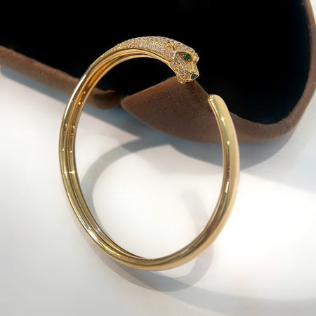[Clover Jewelry]PANTHERE GOLD DIAMOND OPEN BRACELET