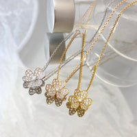 [CLOVER JEWELRY]FLOWER DIAMOND NECKLACE