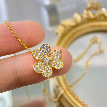 [CLOVER JEWELRY]FLOWER DIAMOND NECKLACE