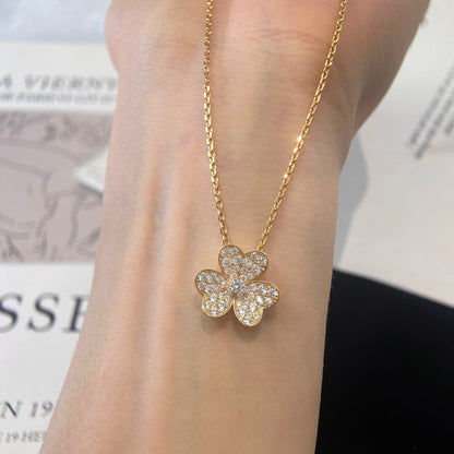 [CLOVER JEWELRY]FLOWER DIAMOND NECKLACE