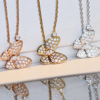 [CLOVER JEWELRY]BUTTERFLY DIAMOND NECKLACE