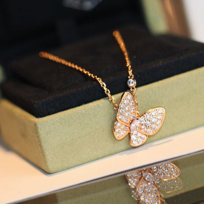 [CLOVER JEWELRY]BUTTERFLY DIAMOND NECKLACE