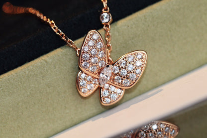 [CLOVER JEWELRY]BUTTERFLY DIAMOND NECKLACE