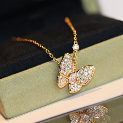 [CLOVER JEWELRY]BUTTERFLY DIAMOND NECKLACE