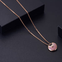 [Clover Jewelry]AMULETTE ROSE GOLD PINK MOP NECKLACE