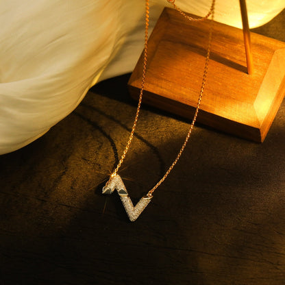 [Clover Jewelry]VOLT SILVER DIAMOND PEDANT NECKLACE
