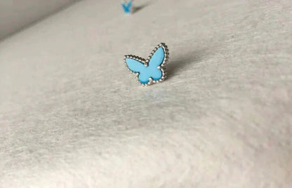 [CLOVER JEWELRY]BUTTERFLY TURQUOISE EARRINGS SILVER