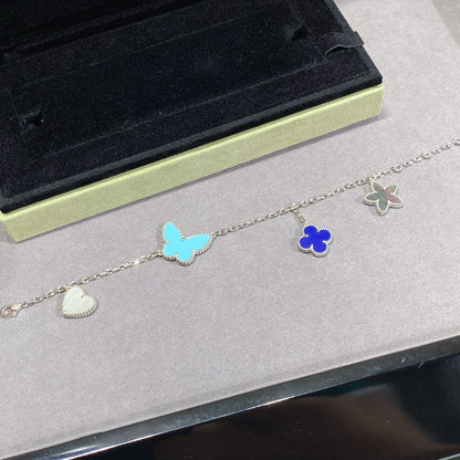 [CLOVER JEWELRY]LUCKY SPRING SILVER BRACELET 4 MOTIF