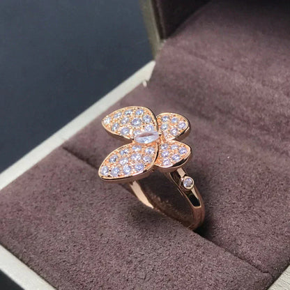 [Clover Jewelry]BUTTERFLY PINK GOLD DIAMOND RING