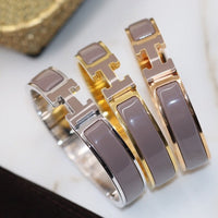 [Clover Jewelry]H BRACELET 12MM BROWN
