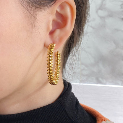 [Clover Jewelry]CLASH LARGE HOOP EARRINGS