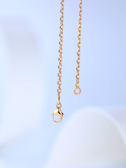 [Clover Jewelry]H CAGE PINK GOLD NECKLACE