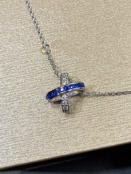 [Clover Jewelry]LIENS DIAMOND SILVER NECKLACE
