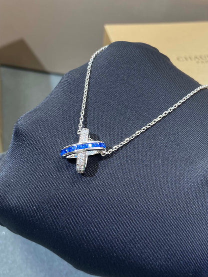 [Clover Jewelry]LIENS DIAMOND SILVER NECKLACE