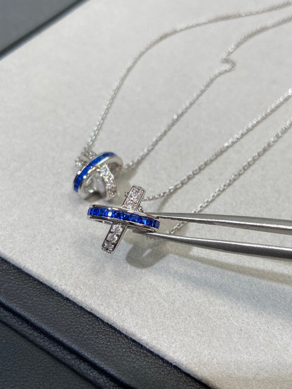 [Clover Jewelry]LIENS DIAMOND SILVER NECKLACE