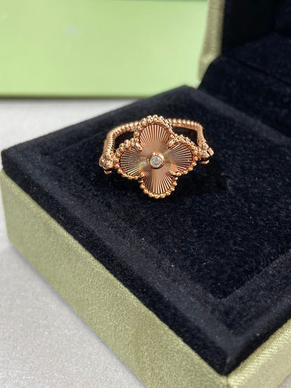[Clover Jewelry]CLOVER RIVERSIBLE PINK GOLD RING