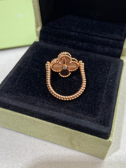 [CLOVER JEWELRY]CLOVER RIVERSIBLE RING ROSE GOLD COLLECTION