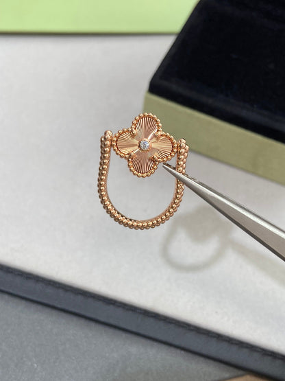 [Clover Jewelry]CLOVER RIVERSIBLE PINK GOLD RING