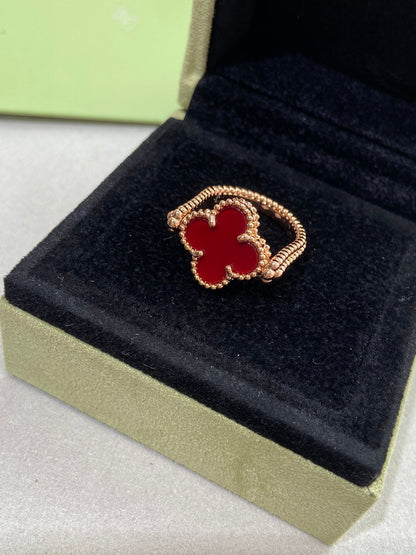 [Clover Jewelry]CLOVER RIVERSIBLE PINK GOLD RING