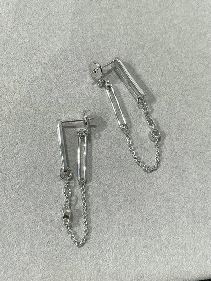 [Clover Jewelry]CHAINE CHAOS DIAMOND DROP EARRINGS
