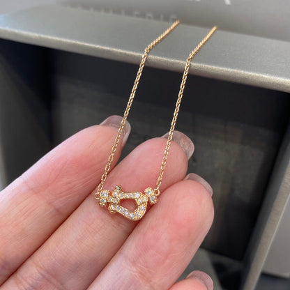 [Clover Jewelry]FORCE 10 DIAMOND PINK GOLD NECKLACE MINI MODEL