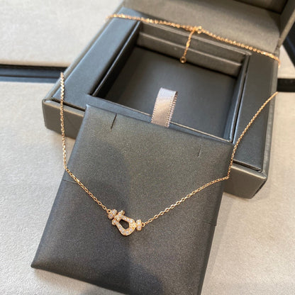 [Clover Jewelry]FORCE 10 DIAMOND PINK GOLD NECKLACE MINI MODEL