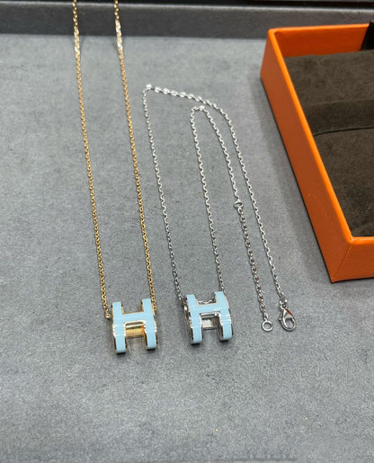 [Clover Jewelry]POP H SKY BLUE NECKLACE