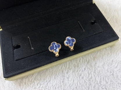 [Clover Jewelry]CLOVER PIETERSITE MEDIUM STUD EARRINGS