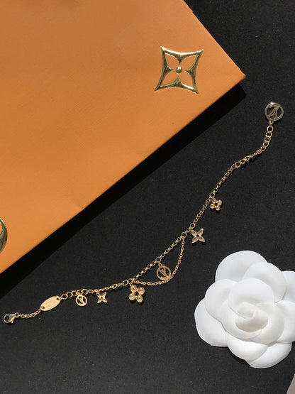 [Clover Jewelry]BLOOMING PINK GOLD MOP BRACELET