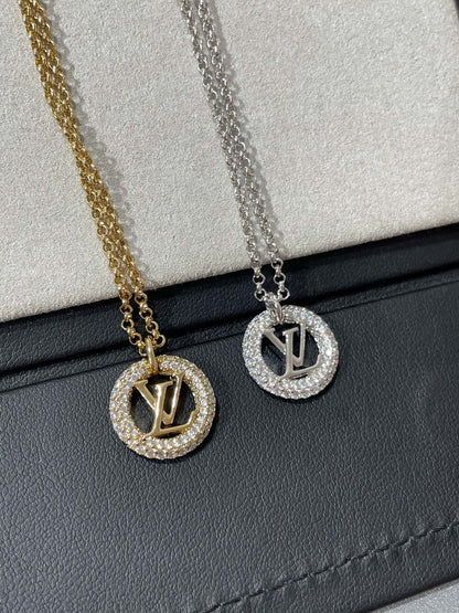 [Clover Jewelry]BY NIGHT DIAMOND PAVED NECKLACE