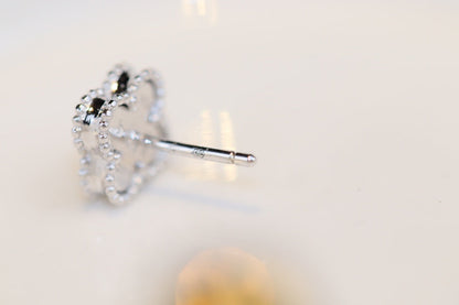 [Clover Jewelry]CLOVER MINI TURQUOISE SILVER STUD EARRINGS