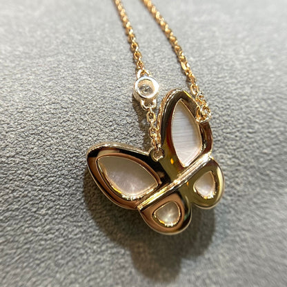 [CLOVER JEWELRY]BUTTERFLY MOP DIAMOND NECKLACE