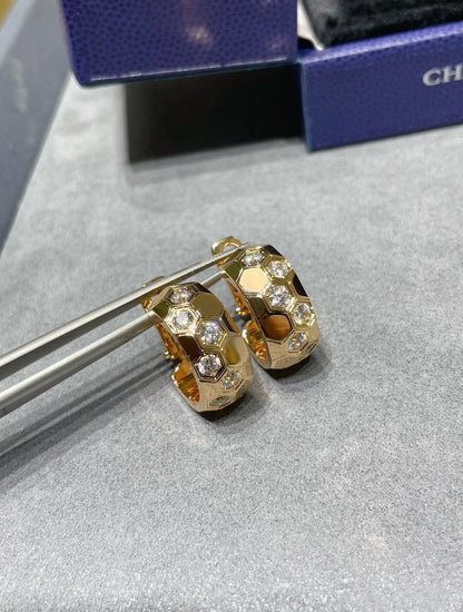 [Clover Jewelry]BEE LOVE DIAMOND HOOP EARRINGS