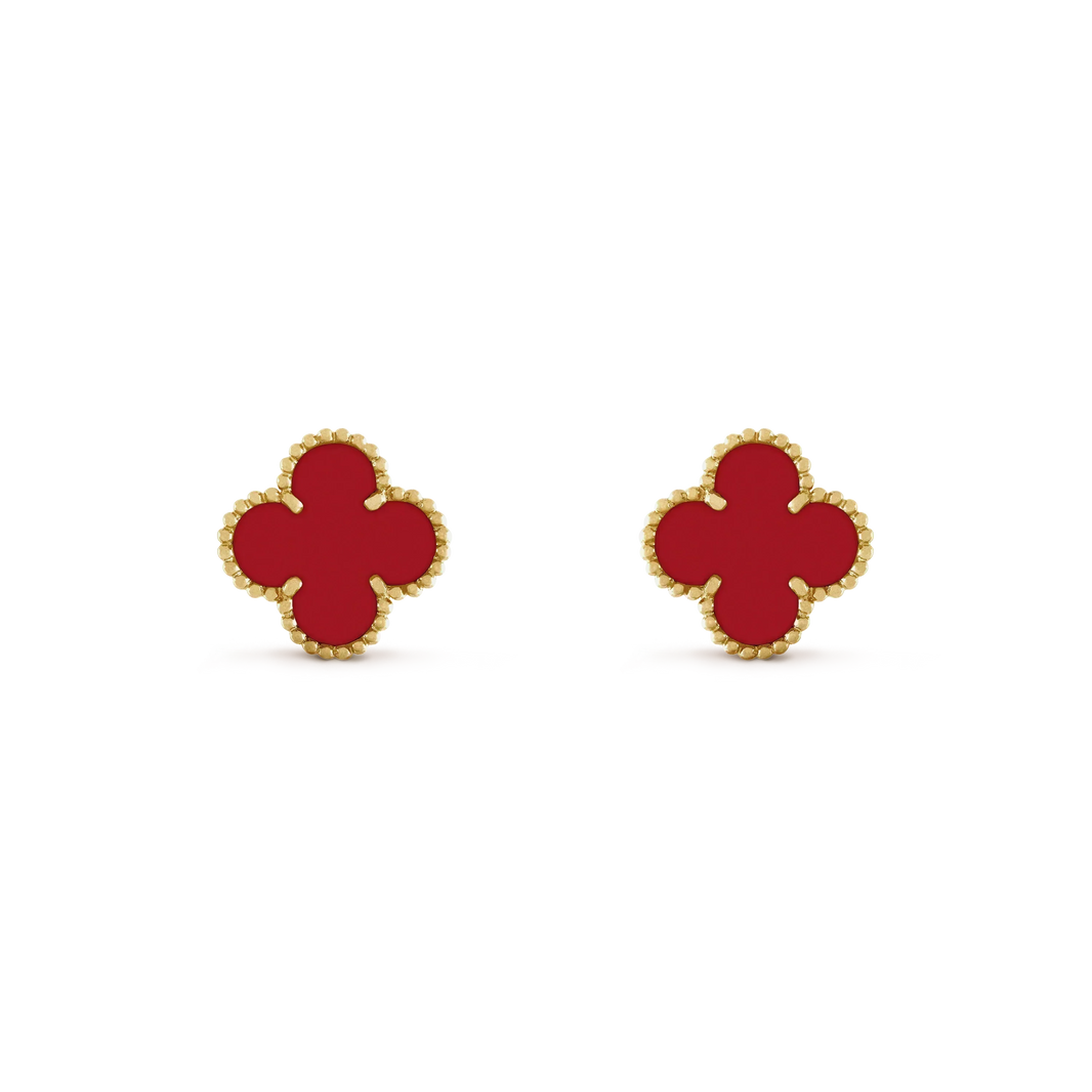 [Clover Jewelry]CLOVER MINI 9.5MM CARNELIAN EARRINGS