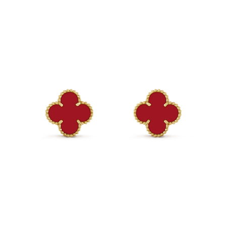 [Clover Jewelry]CLOVER MINI 9.5MM CARNELIAN EARRINGS