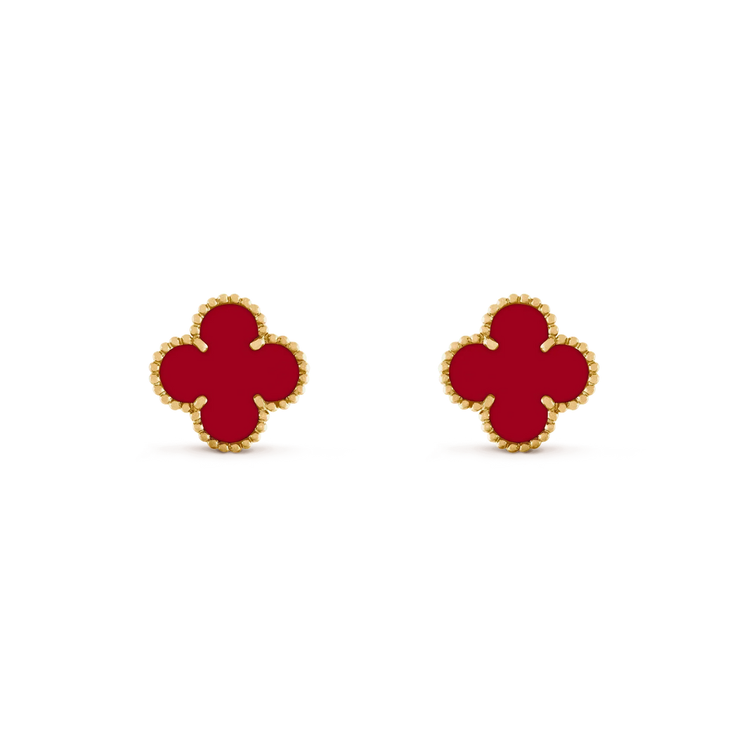 [Clover Jewelry]CLOVER MEDIUM 1 MOTIFS CARNELIAN  EARRINGS