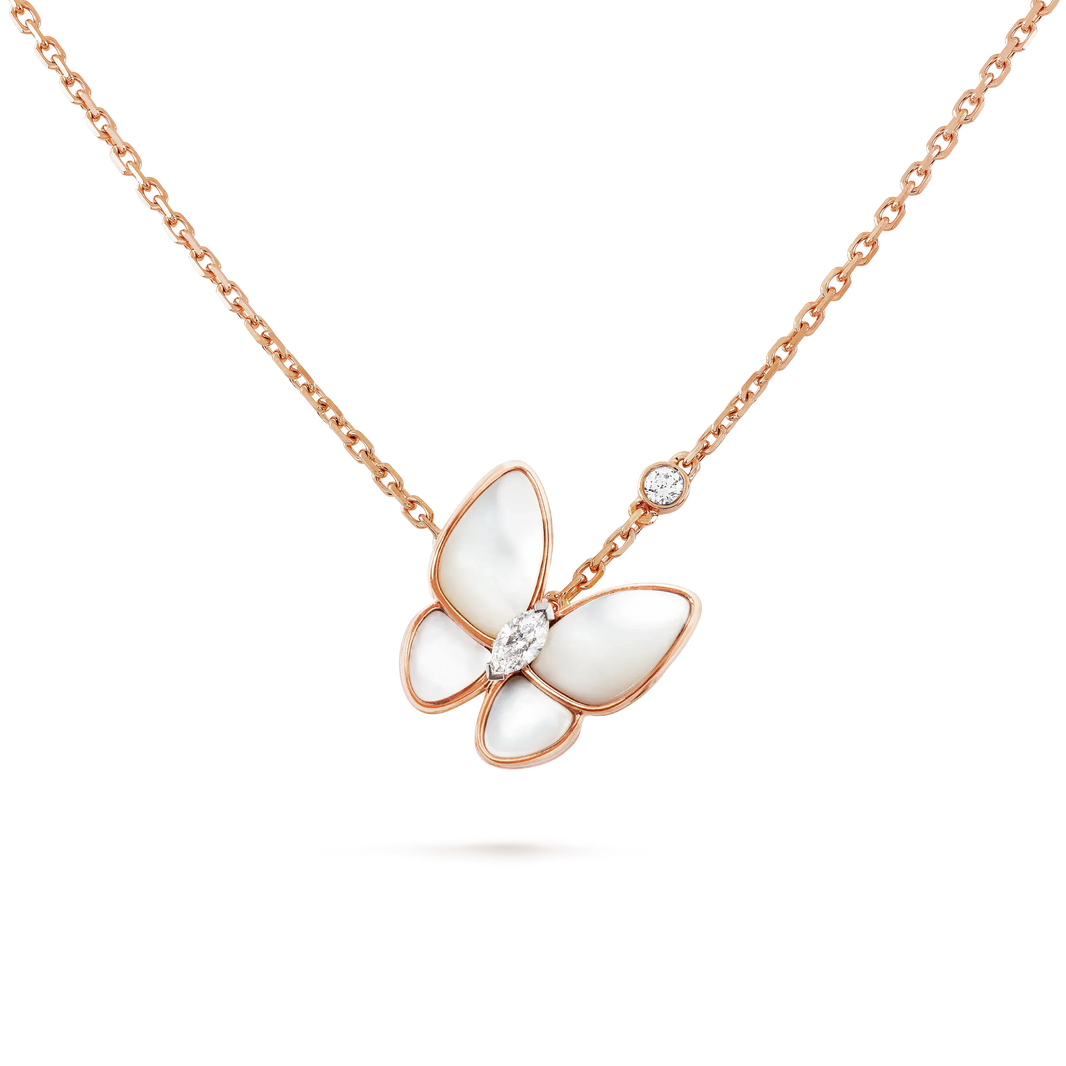 [CLOVER JEWELRY]BUTTERFLY MOP DIAMOND NECKLACE