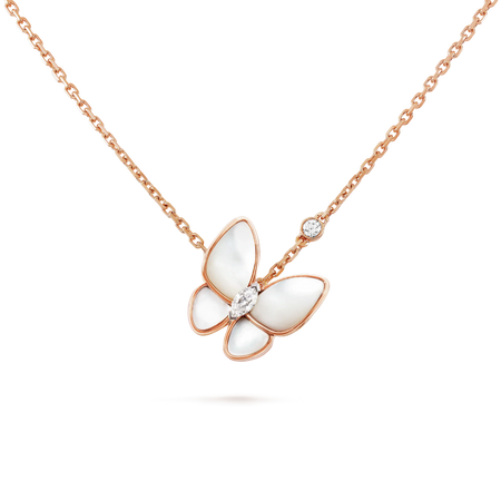 [CLOVER JEWELRY]BUTTERFLY MOP DIAMOND NECKLACE
