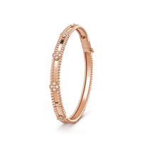 [CLOVER JEWELRY]CLOVER BRACELET 4MM DIAMONDS