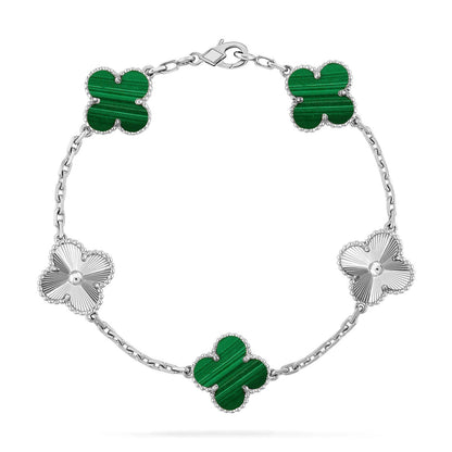 [CLOVER JEWELRY] CLOVER 5 MOTIF MALACHITE BRACELET COLLECTION