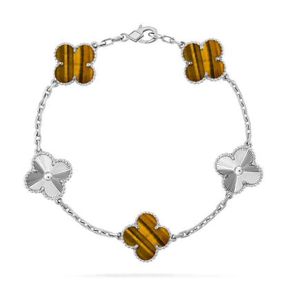 [Clover Jewelry] CLOVER 5 MOTIFS TIGER EYE BRACELET COLLECTION