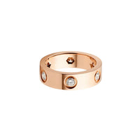 [Clover Jewelry]LOVE 5.5MM 6 DIAMOND RING