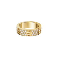 [Clover Jewelry]LOVE RING 5.5MM DIAMONDS PAVED