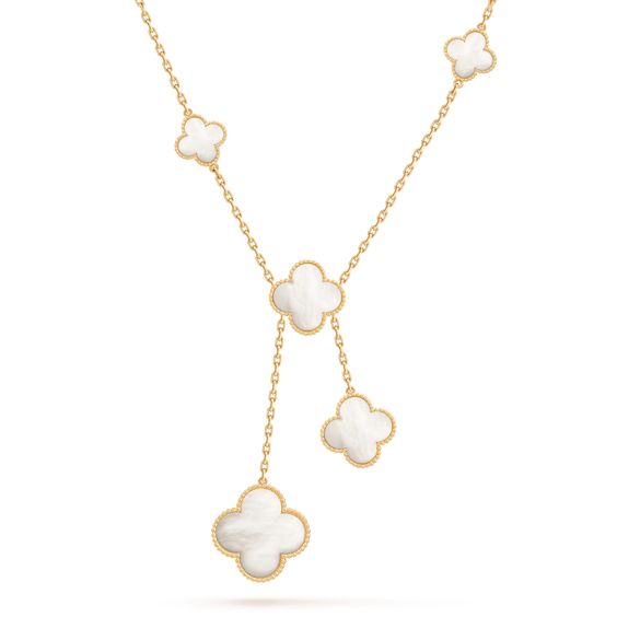 [CLOVER JEWELRY]CLOVER MOTHER OF PEARL NECKLACE 6 MOTIF